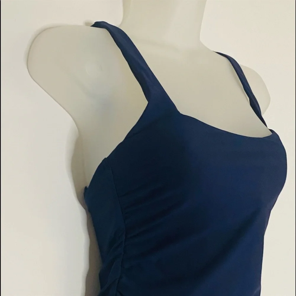 Athleta TALL Square Neck Bra Cup Tankini 36B/C Tall Navy - Picture 6 of 10